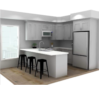 A picture of the Cobourg residence kitchen area.