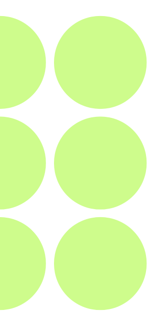 Green graphic circles on a white background.