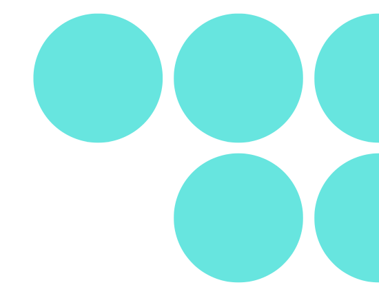 Light blue graphic circles on a white background.