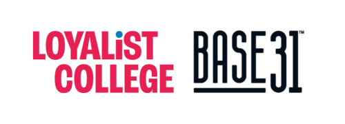 Loyalist College logo and Base31 logo.