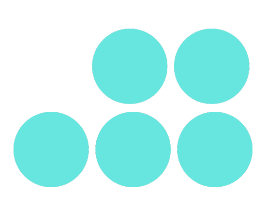 5 teal Dots for right side.