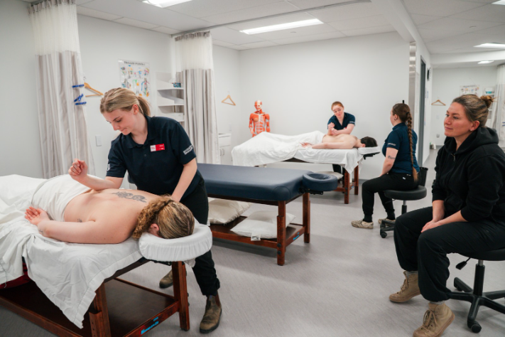 Under the supervision of a Registered Massage Therapist, students in Loyalist's Massage Therapy program provide therapeutic treatments to patients in the college's new Integrative Health Centre.