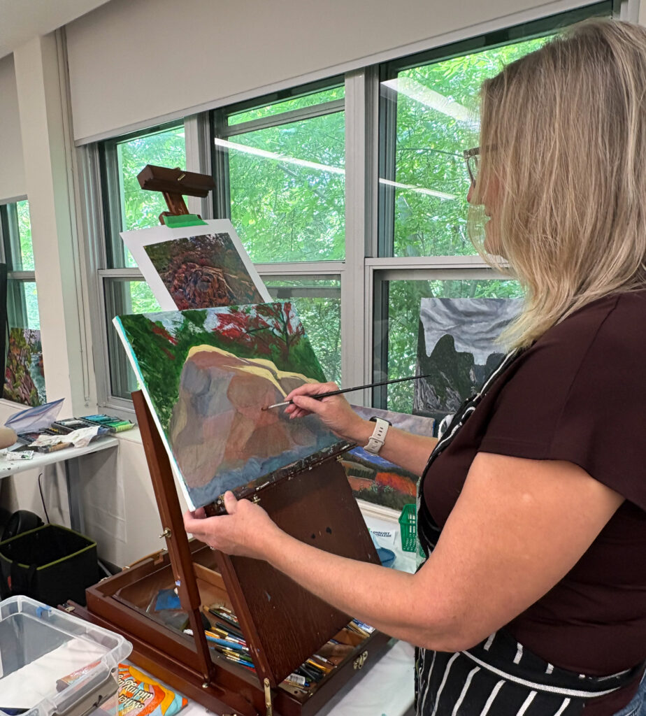 A painting class offered by the Loyalist College Arts Experience