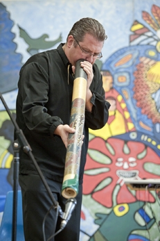 David Finkle performs with his band Caveman Techno during the 17th Annual Festival of Native Arts at Loyalist College.