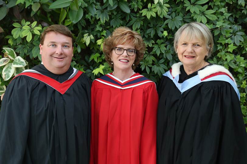 (Left to Right) Mr. Stephen Gaskin, Senior Vice-President, Ontario region, Scotiabank; Loyalist College President and CEO Maureen Piercy; and Loyalist College Board Chair June Hagerman