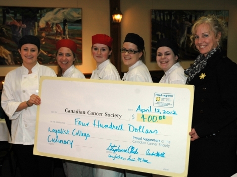 Culinary Students Donate Tips to Cancer Society