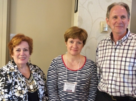 (Left to right) Carolyn Mann (USA), Debbie Hatfield (UK), and Loyalist Professor Mark Gallupe, co-authors of the second edition of Assessment of Prior Learning: A Practitioners Guide, which was officially launched during the Assessment of Prior Learning - A Practitioners Guide plenary session at the 24th Annual PLA Conference. 