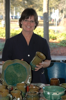 Jackie Harder, organizer of this year's pottery sale.
