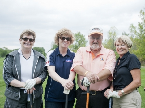 From left to right: Loyalist Executive Director, College Advancement, Dianne Spencer, Loyalist College President Piercy, Chair of the Loyalist Foundation Beverley Townsend and Ben Poirier.