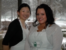 Social Service Worker students Laura Soper (right) and Sonya Hwang