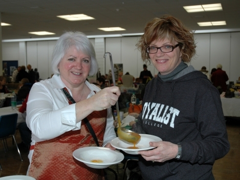Susanne Quinlan, Director of Operations at the Gleaners Food Bank and Loyalist President Maureen Piercy